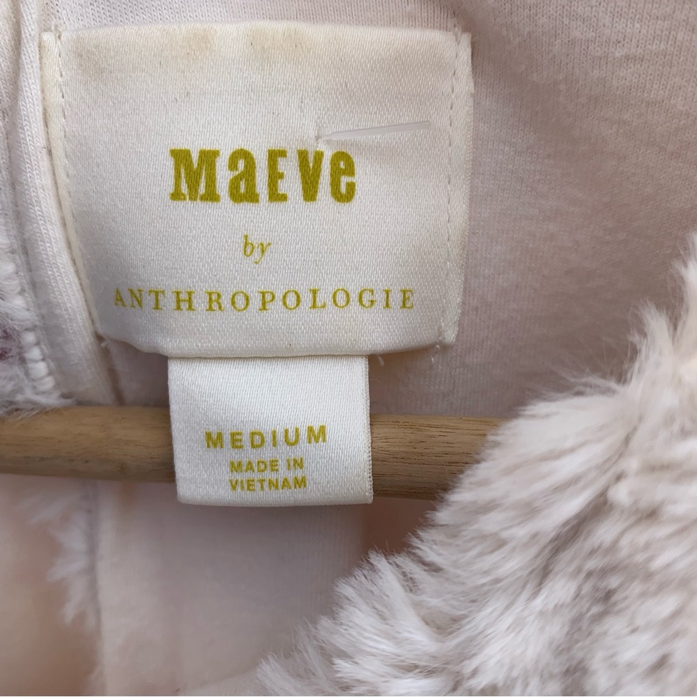 Anthropologie Maeve Faux Fur Tee in Cream - Picture 11 of 13